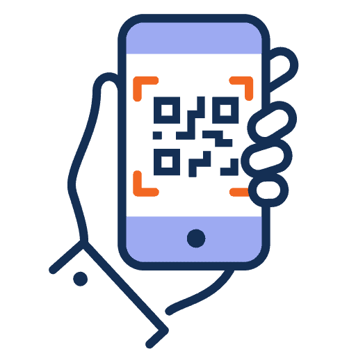 customers scan QR code